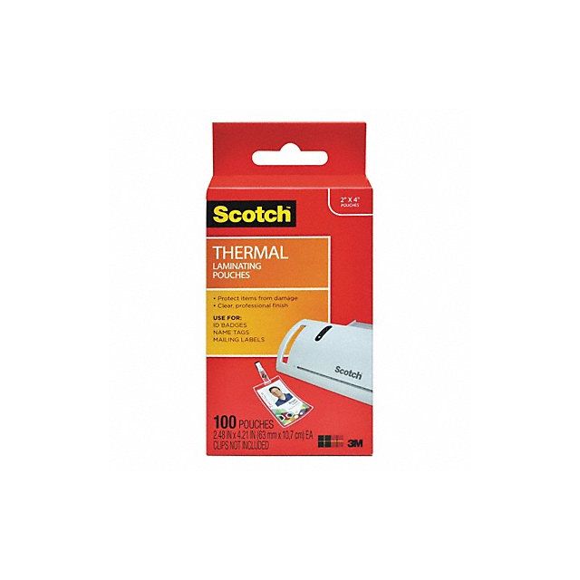 Pouch Thermal Badge Clear PK100 MPN:TP5852100