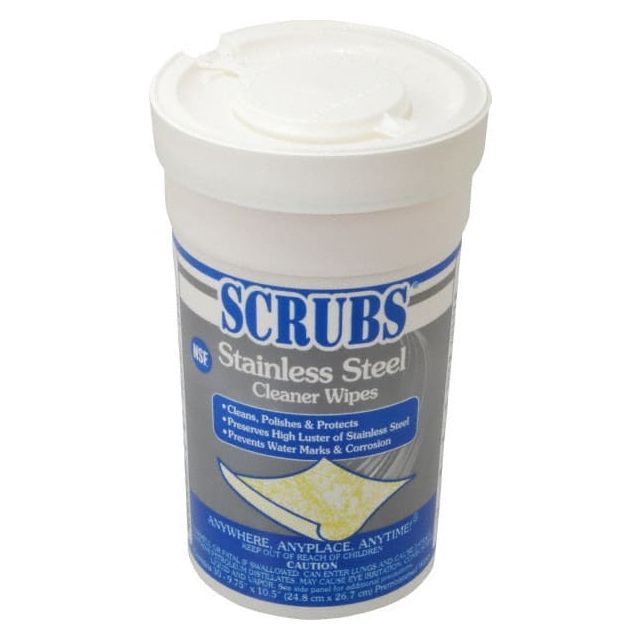 Stainless Steel Cleaner & Polish: Wipes, Center Pull Bucket, Citrus Scent MPN:91930