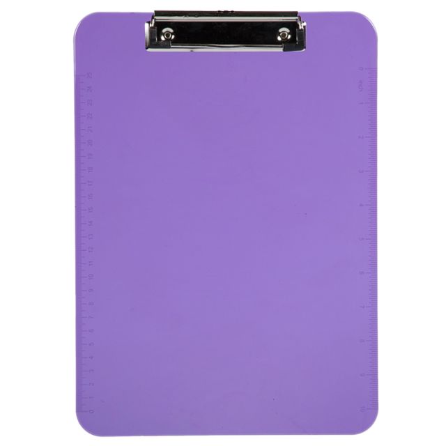 JAM Paper Plastic Clipboards with Metal Clip, 9in x 13in, Purple, Pack Of 12 MPN:340926881A