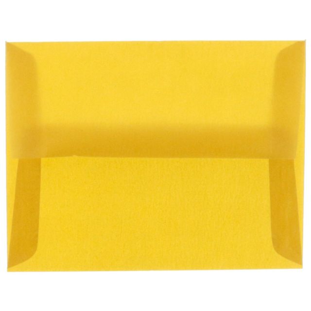 JAM Paper Translucent Envelopes, #4 Bar (A1), Gummed Seal, Gold, Pack Of 25 (Min Order Qty 2) MPN:1591606