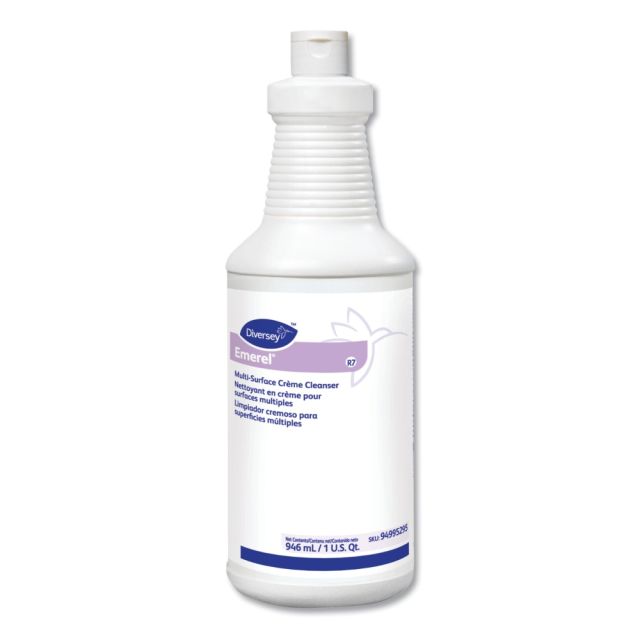 Diversey Emerel Multi-Surface Creme Cleanser, Fresh Scent, 32 Oz Bottle, Case Of 12 MPN:DVO94995295