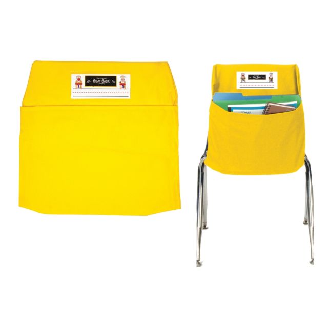 Seat Sack Chair Pocket, Small, 12in, Yellow, Pack Of 2 (Min Order Qty 2) MPN:SSK00112YL-2
