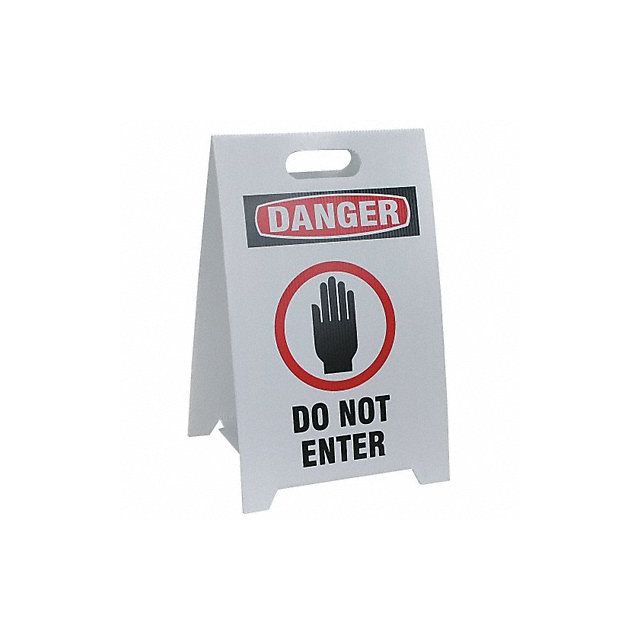 Floor Safety Sign 20 in x 12 in Plastic MPN:TP-DO NOT