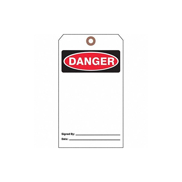 Danger Tag 7 in H 4 in W Cardstock PK25 MPN:DTUF-G44
