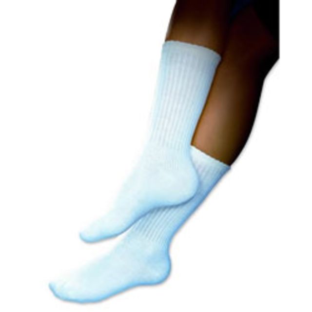 SensiFoot Support Crew Socks, 8-15 mmHg, Medium, Mens 8 1/2-10, Womens 9 1/2-11, White (Min Order Qty 4) MPN:BI110837