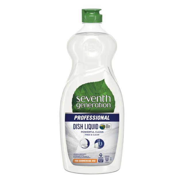 Seventh Generation Professional Dishwashing Liquid, Free & Clear Scent, 25 Oz Bottle, Case Of 12 MPN:44718CT