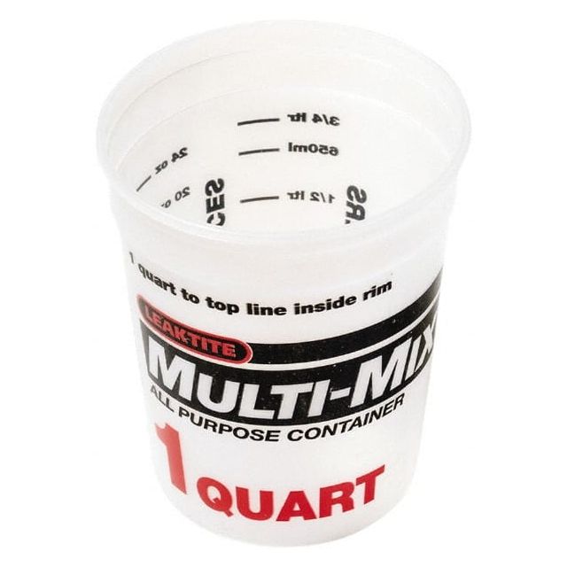 1 Qt, Plastic Round White Bucket & Pail Kit MPN:46221