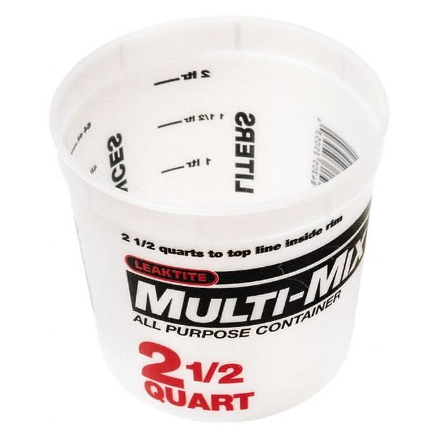 2-1/2 Qt, Plastic Round White Bucket & Pail Kit MPN:46223