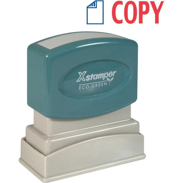 Xstamper Pre-Inked, Re-Inkable Two-Color Title Stamp, 