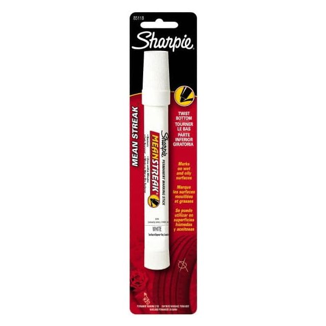 Wet Surface Pen Marker: White, Wax-Based, Bullet Point MPN:85118PP