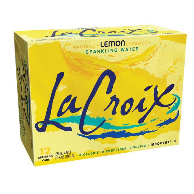 LaCroix Core Sparkling Water with Natural Lemon Flavor, 12 Oz, Case of 12 Cans (Min Order Qty 5) MPN:15021239EA