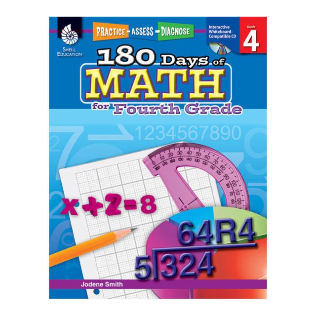 Shell Education 180 Days of Math Practice, Grade 4 (Min Order Qty 3) MPN:50807
