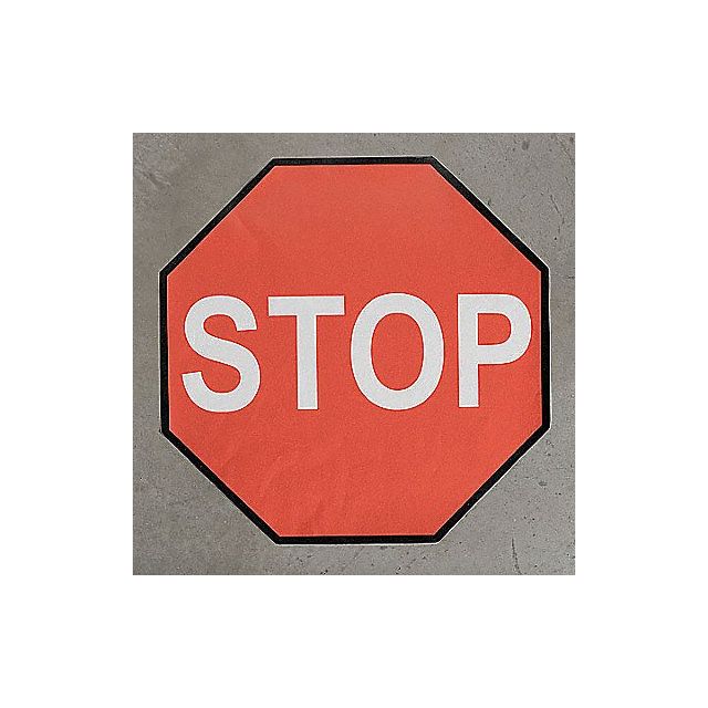 Floor Stop Sign 16x16in Indstrl Compsite MPN:STP16