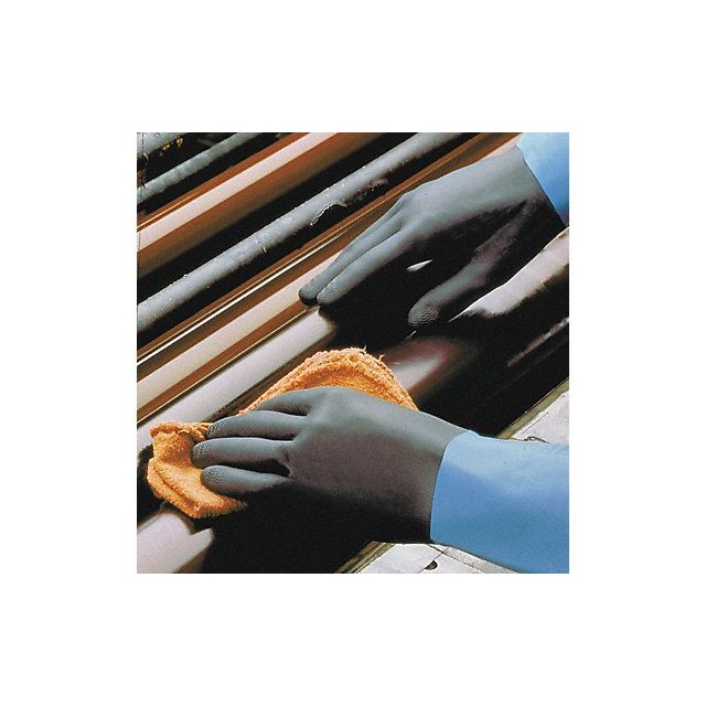 D0559 Chem Restnt Gloves Blue/Black Sz 10 PR MPN:CHMXL-10