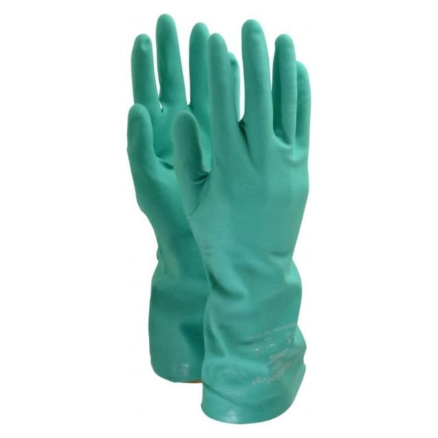 Chemical Resistant Gloves: Small, 15 mil Thick, Nitrile-Coated, Nitrile, Unsupported MPN:727-07