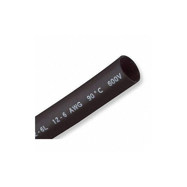 Shrink Tubing 4 ft Blk 0.35 in ID PK5 MPN:HS16-12-4