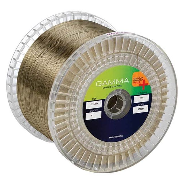Electrical Discharge Machining Wire, Wire Material: Brass , Wire Coating: Gamma , Outside Diameter (Decimal Inch - 4 Decimals): 0.0100  MPN:GBP-25H440