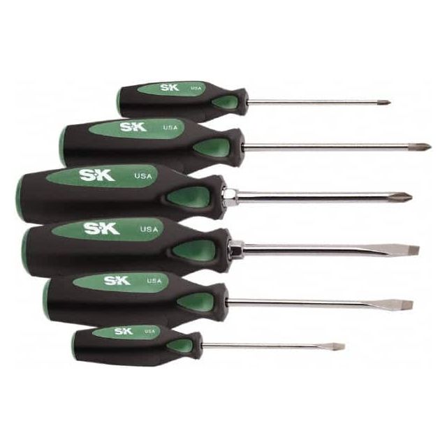 Screwdriver Set: 6 Pc, Phillips & Slotted MPN:86330