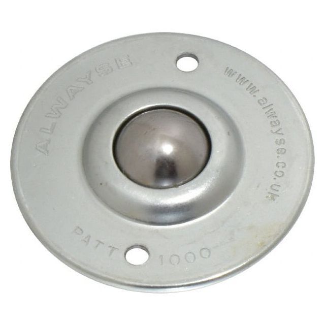 Ball Transfer: 25 mm Ball Dia, Carbon Steel, Round Base MPN:BT 1000-13