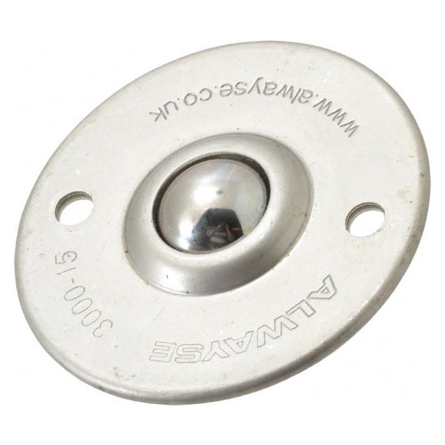 Ball Transfer: 19 mm Ball Dia, Stainless Steel, Round Base MPN:BT 3000-15