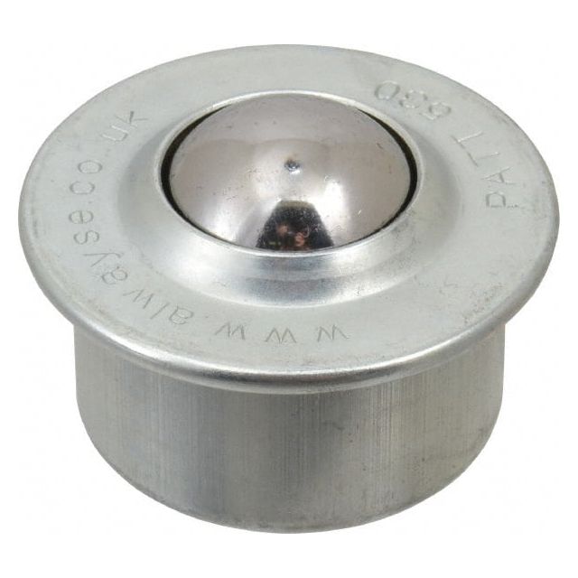 Ball Transfer: 30 mm Ball Dia, Carbon Steel, Round Base MPN:BT 530-0-13
