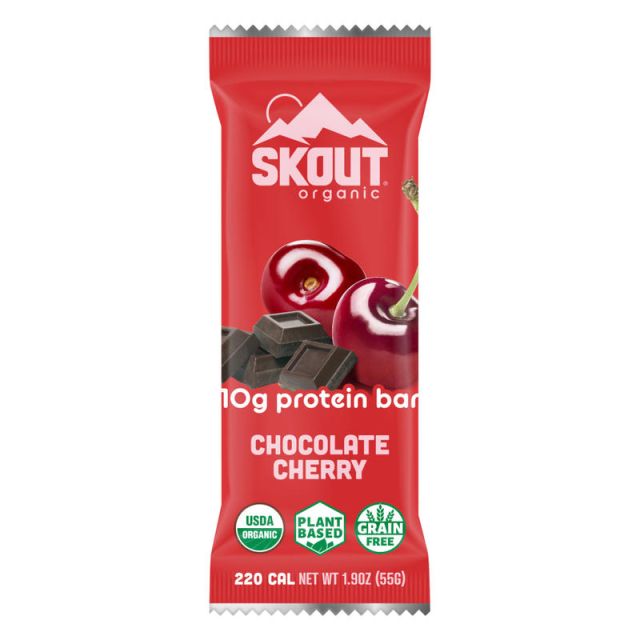 Skout Backcountry Dark Chocolate Cherry Protein Bars, 1.9 Oz, Box Of 12 Bars (Min Order Qty 2) MPN:120010101