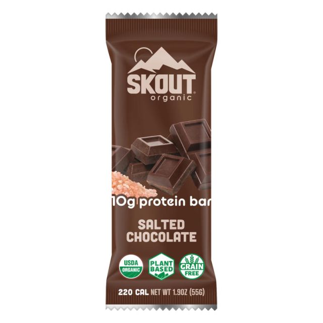 Skout Backcountry Dark Chocolate And Pink Salt Protein Bars, 1.9 Oz, Box Of 12 Bars (Min Order Qty 2) MPN:120040101
