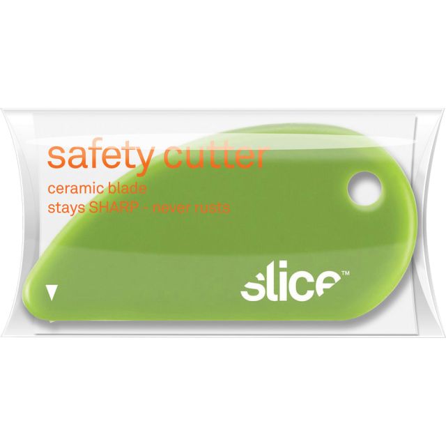 Slice Mini Safety Cutter With Ceramic Blade, 1-1/4in x 2-7/16in, Green (Min Order Qty 12) MPN:SLI00200
