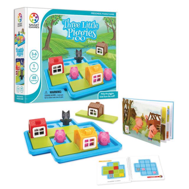 Smart Toys And Games SmartGames 3 Little Piggies Deluxe Preschool Puzzle Game, Pre-K To Grade 1 (Min Order Qty 2) MPN:SG-023US