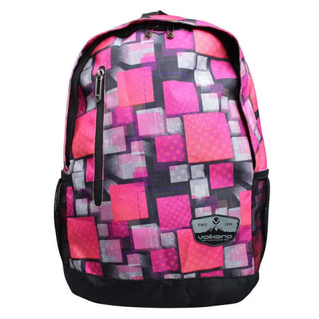 Volkano Two Squared Backpack, Pink (Min Order Qty 3) MPN:VK-7000-PK
