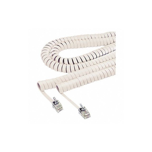 Coiled Phone Cord 12 ft Ivory MPN:48100