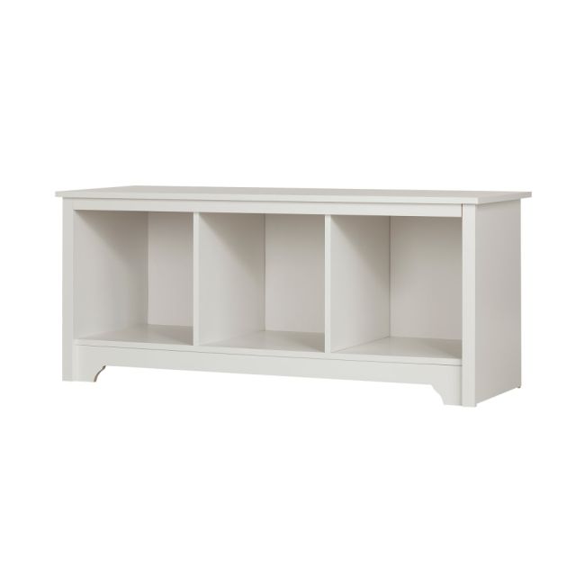 South Shore Vito Cubby Storage Bench, 19-3/4inH x 51-1/4inW x 16inD, Pure White MPN:10327