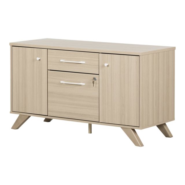 South Shore Helsy 48inW Lateral 2-Drawer Credenza, Soft Elm MPN:13301