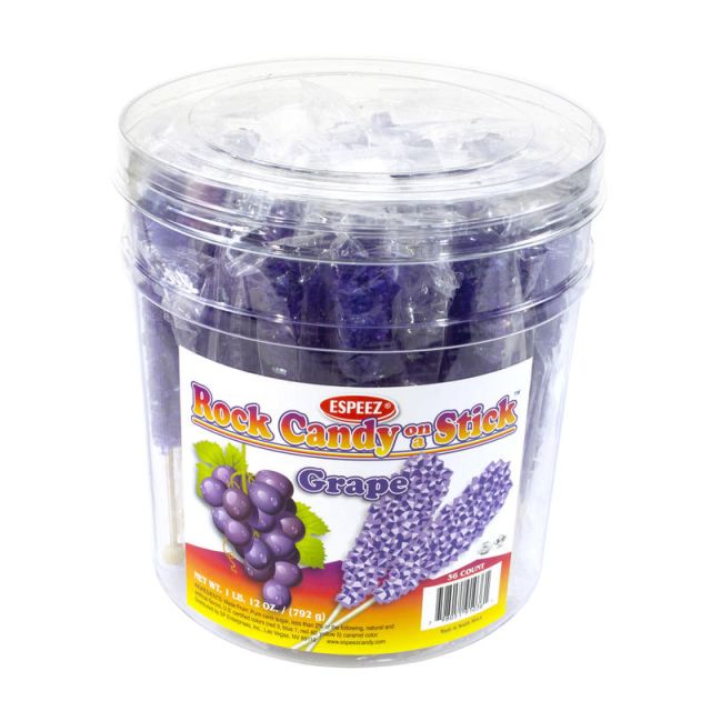 Espeez Rock Candy Sticks, 7in, Purple Grape, Pack Of 36 (Min Order Qty 2) MPN:262-00035