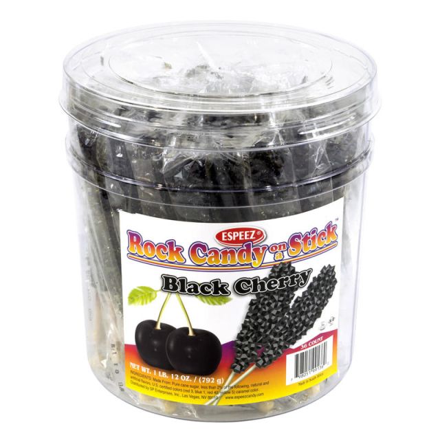 Espeez Rock Candy Sticks, 7in, Black, Tub Of 36 (Min Order Qty 2) MPN:262-00039