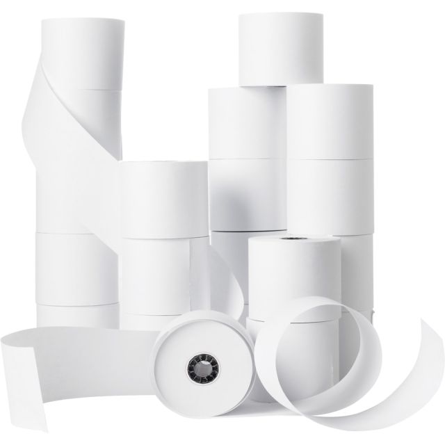 Business Source Single-ply 150ft Adding Machine Rolls - 2 1/4in x 150 ft - 100 / Carton - Sustainable Forestry Initiative (SFI) - Lint-free - White MPN:28625
