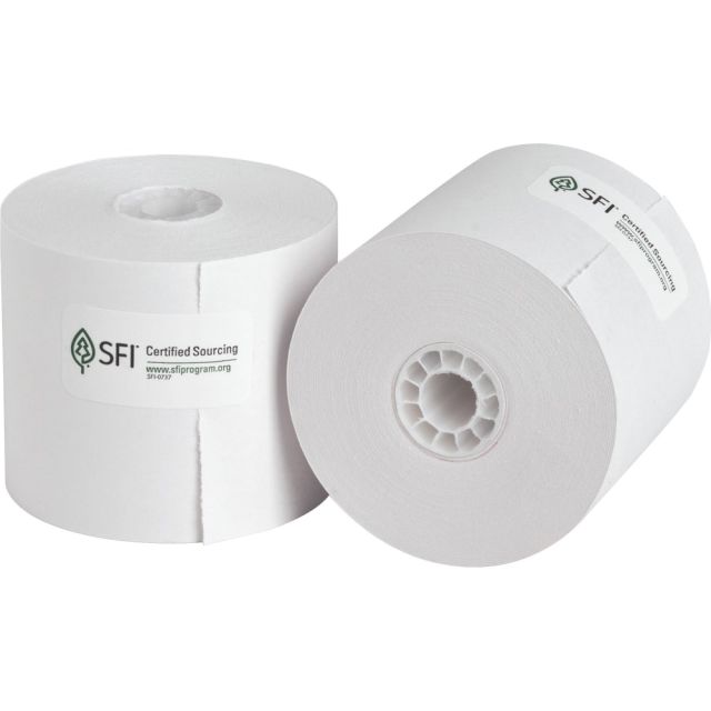 Business Source 1-Ply 126ft Adding Machine Paper Rolls - 2 1/4in x 126 ft - 100 / Carton - Sustainable Forestry Initiative (SFI) - Lint-free - White MPN:31821