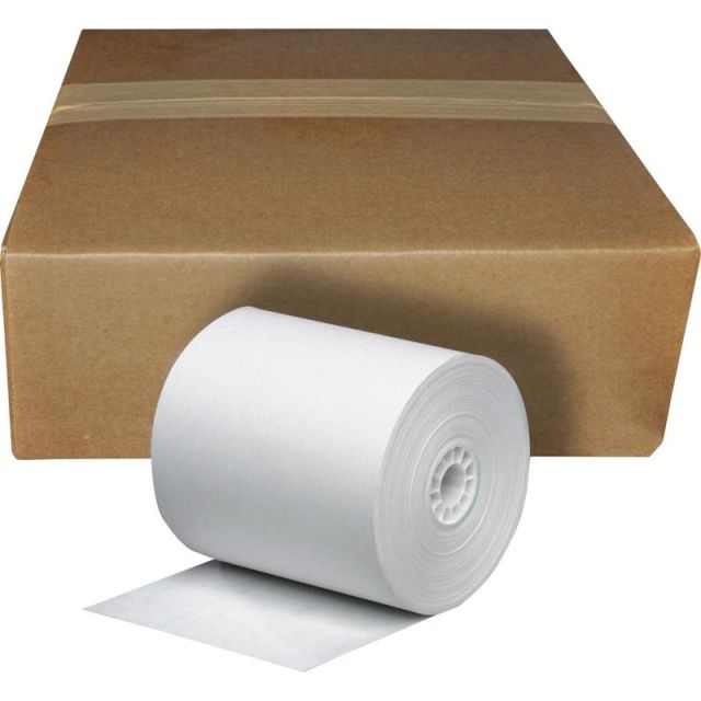 Business Source 1-Ply Adding Machine Rolls - 3in x 165 ft - 1 / Roll ( - Ream per Case)SFI - Lint-free, End of Paper Indicator, Single Ply (Min Order Qty 21) MPN:31824