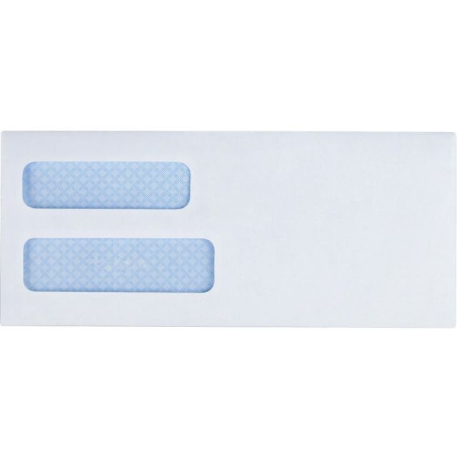 Business Source No. 8-5/8 Business Check Envelopes - Double Window - #8 5/8 - 8 5/8in Width x 3 5/8in Length - 24 lb - Gummed - Wove - 500 / Box - White MPN:42204