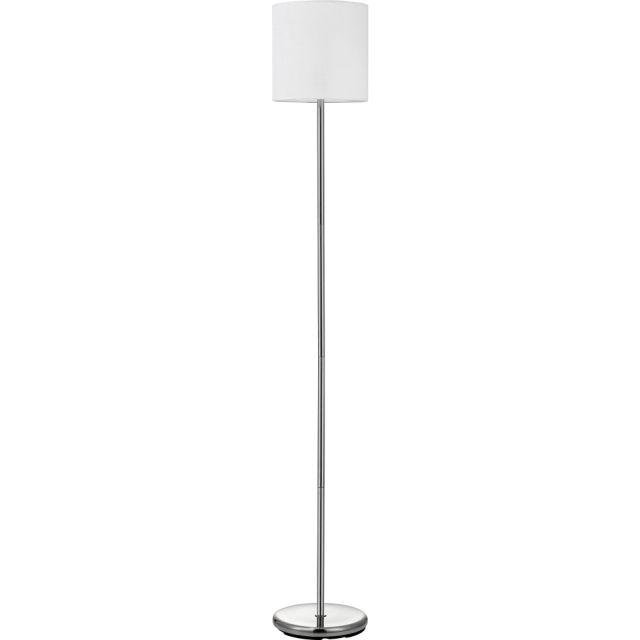 Lorell Linen Shade LED Lamp, Floor, White/Silver MPN:99967