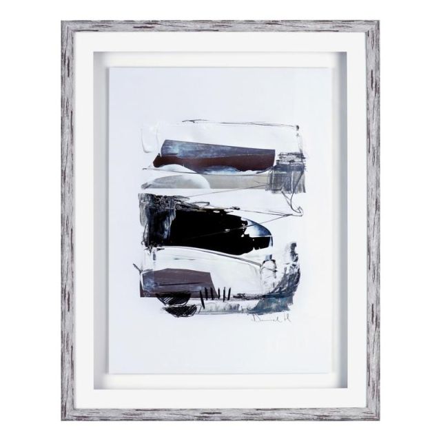 Lorell Abstract Design Framed Artwork, 35-1/2in x 27-1/2in, Black/White MPN:04471