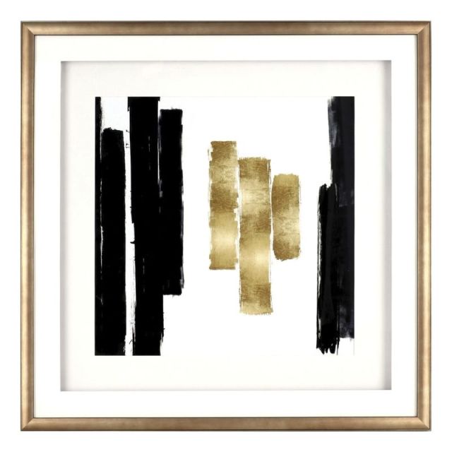 Lorell Blocks Design Framed Abstract Artwork, 29-1/2in x 29-1/2in, Design I MPN:04476