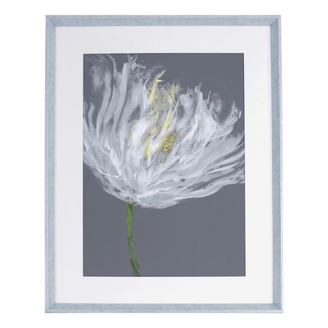 Lorell White Flower Design Framed Abstract Art, 27-1/2in x 35-1/2in, Design I MPN:04478