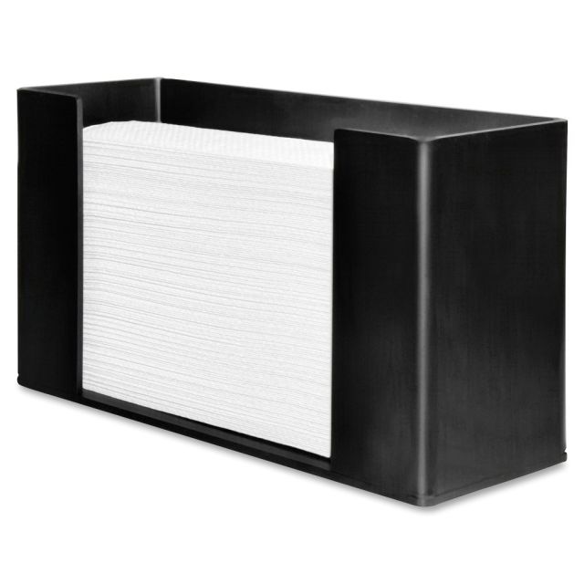 Genuine Joe Folded Paper Towel Dispenser - C Fold, Multifold Dispenser - 6.8in Height x 11.5in Width x 4.1in Depth - Acrylic - Black - Wall Mountable - 9 / Carton MPN:11524CT