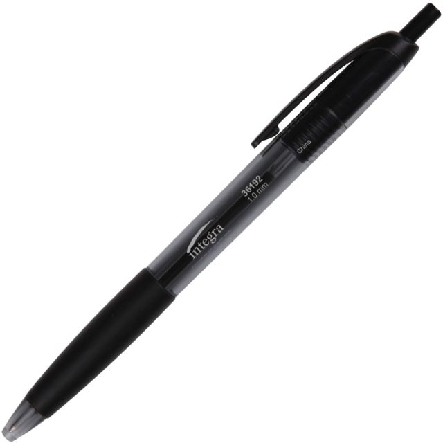 Integra Retractable Ballpoint Pens, Medium Point, 1.0 mm, Assorted Ink Colors, Pack Of 50 Pens (Min Order Qty 5) MPN:36192