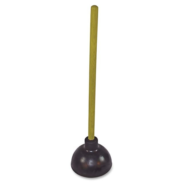 Genuine Joe Value Plus Plunger - 5.75in Cup Diameter - 23in Length - Yellow - Drain, Toilet, Pipe (Min Order Qty 3) MPN:85130CT