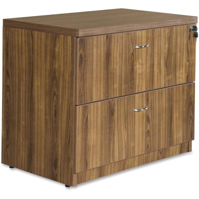 Lorell Chateau 36inD Lateral 2-Drawer File Cabinet, Walnut MPN:34313