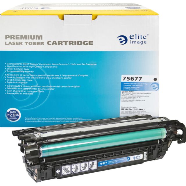 Elite Image Remanufactured Black Toner Cartridge Replacement For HP 647A, CE260A MPN:75677