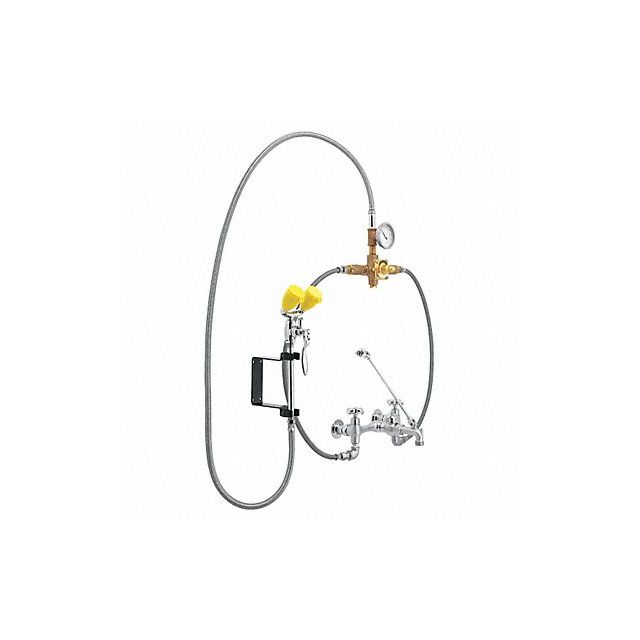 Dual Head Drench Hose w/Faucet Wall 6 ft MPN:SEF-9000-TW