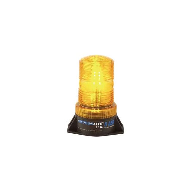 Meteorlite™ 5 High-Profile Strobe Light SY361005-A-LED - 12-80 Volts - Permanent Mount - Amber SY361005-A-LED